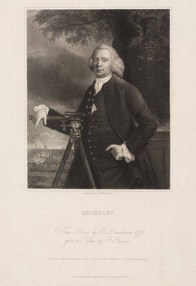 James Brindley, brittiläinen rakennusinsinööri ja kanavarakentaja tekijältä Frederick (attr. to) Barnard