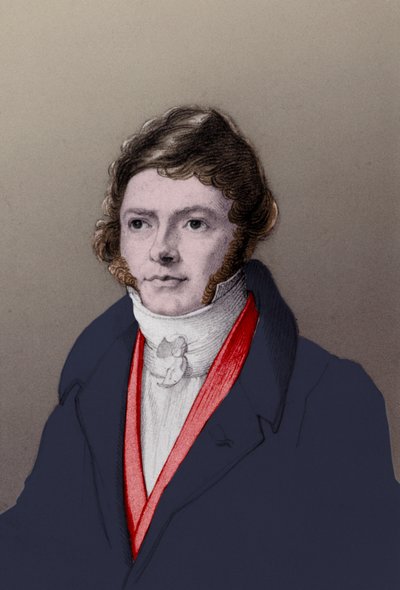 Jean Francois Champollion. noin 1850 (kaiverrus) tekijältä . .