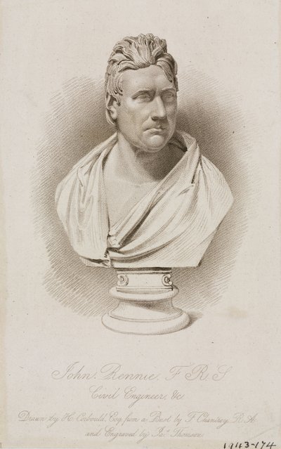 John Rennie, skotlantilainen rakennusinsinööri, n. 1810-luku tekijältä Frederick (attr. to) Barnard