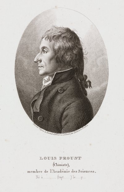 Joseph Louis Proust, ranskalainen kemisti, n. 1795 tekijältä Frederick (attr. to) Barnard