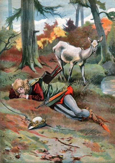 La Biche au Bois. noin 1910 (kaiverrus) tekijältä . .