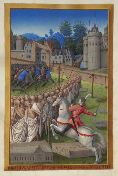 Les Très Riches Heures du Duc de Berry, Folio 90v - Kuoleman ratsumies tekijältä Unbekannt 2321