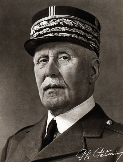 Marsalkka Philippe Petain. Marshall Philippe Petain. tekijältä Ferdinand Georg Waldmuller