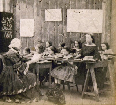 Matematiikan oppitunti, n. 1890 (kuva) tekijältä Frederick (attr. to) Barnard