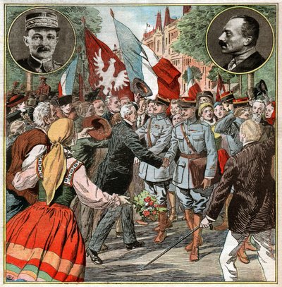 Maxime Weygand en Pologne. Maxime Weygand Puolassa. tekijältä Ferdinand Georg Waldmuller