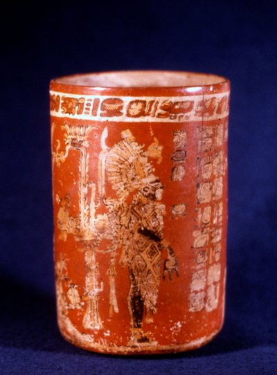 Mayan Funerary Maljakko Uaxactunista, Guatemalassa, Tepeu-vaihe (keraaminen) tekijältä Hippolyte Lalaise Devéria