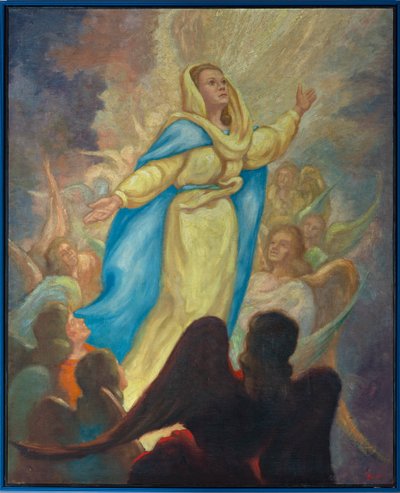 Seurakuntakirkko (Seurakuntakirkko Sint Maria Bernarda (Knokke). Sisustus. tekijältä . .