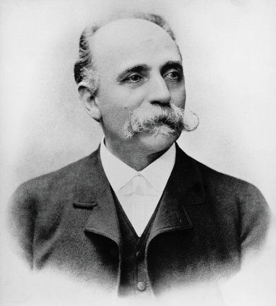 Muotokuva Bartolomeo Emilio Camillo Golgista (1843-1926), italialainen tiedemies ja lääkäri, Nobelin lääketieteen palkinto vuonna 1906, valokuva tekijältä William Walcutt