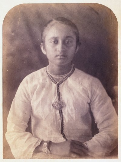 Nuoren naisen muotokuva, Ceylon, n. 1875 tekijältä Ferdinand Georg Waldmuller
