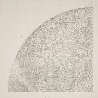 Beer & Madler Moon -kartan kaakkoisneljännes tekijältä John Pardon
