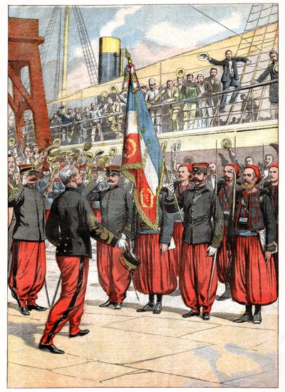 Kolmas Zouaves-rykmentti Marseillessa tekijältä . .