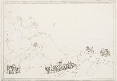 Ensimmäinen kanavan ylitys ilmapallolla, 7. tammikuuta 1785 tekijältä Frederick (attr. to) Barnard