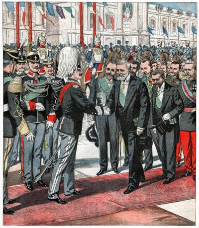 Victor Emmanuel III ja Emile Loubet tekijältä . .