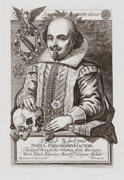 William Shakespeare. Muotokuva. tekijältä . .