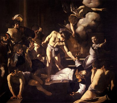 Pyhän Matteuksen marttyyrikuolema tekijältä Michelangelo Merisi da  Caravaggio