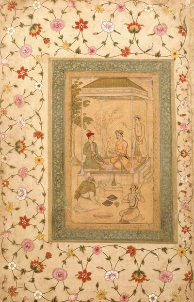 Akbarin pojat sulttaani Daniyal ja sulttaani Murad, n. 1600-1605 tekijältä   Manohar