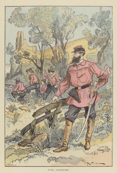 Garibaldin kanssa tekijältä after Albert Robida
