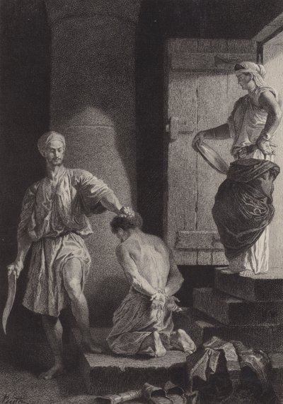 Johannes Kastajan pään mestaus tekijältä after Albert Robida