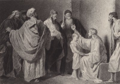 Jeesus ja lapsi tekijältä after Albert Robida