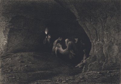 Jeesus laski hautaan tekijältä after Albert Robida