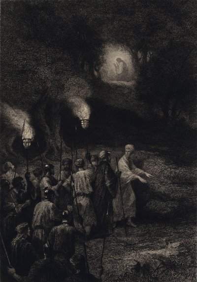 Juudas kavaltaa Jeesuksen tekijältä after Albert Robida