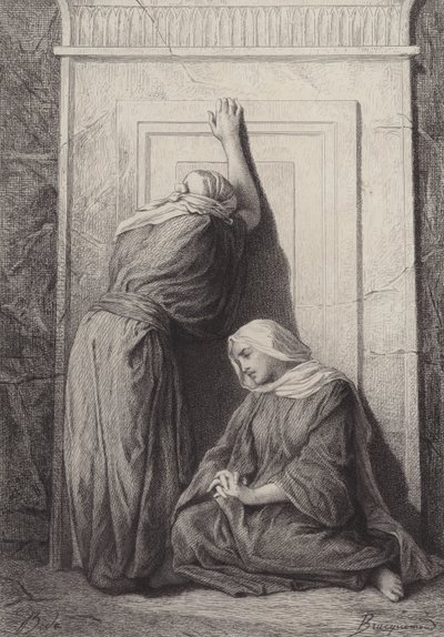 Maria Magdaleena ja toinen Maria tekijältä after Albert Robida