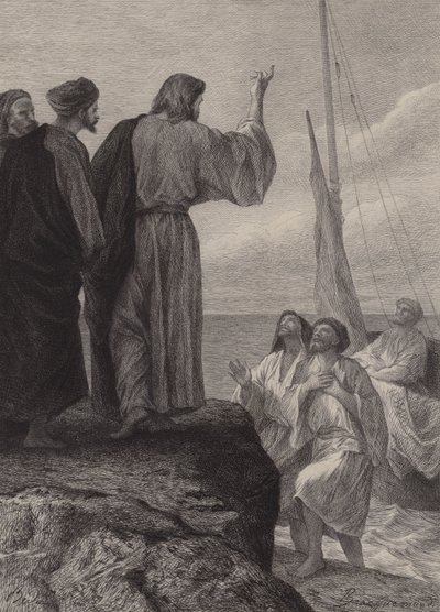 Jaakobin ja Johanneksen kutsumus tekijältä after Albert Robida