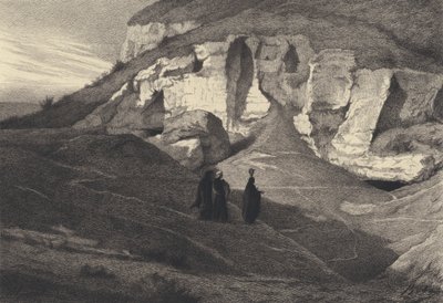 Naiset tuovat makeita mausteita haudalle tekijältä after Albert Robida