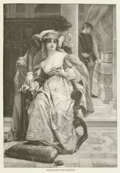 Portia ja arkut tekijältä after Alexandre Cabanel