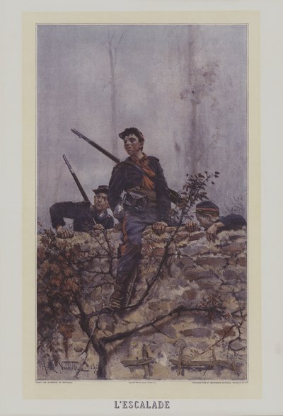 LEscalade (Kiipeäminen) tekijältä after Alphonse Marie de Neuville