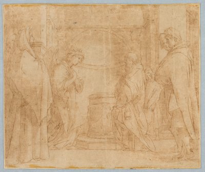 Kopio enkelin ilmoittamisen jälkeen Sakarjalle tekijältä after Andrea del Sarto