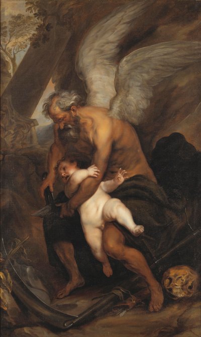Aika leikkaa rakkauden siivet tekijältä after Anthony van Dyck