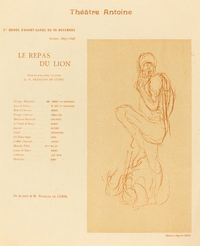 Leijonan ateria tekijältä after Auguste Rodin
