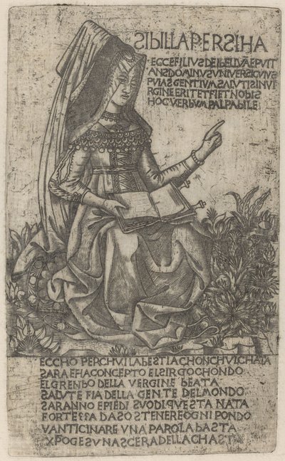 Persialainen Sibylla tekijältä after Baccio Baldini