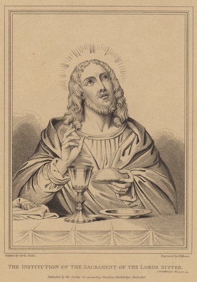 Herran ehtoollisen sakramentin laitos, korinttilaisille tekijältä after Carlo Dolci