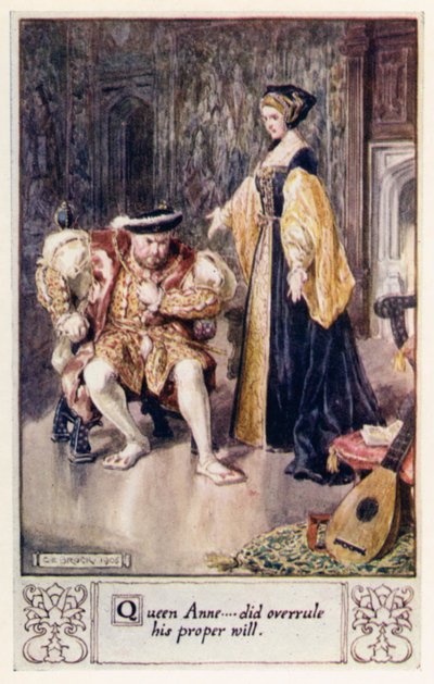 Kuningatar Anne kumosi oikean tahtonsa tekijältä after Charles Edmund Brock