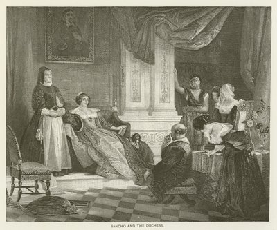 Sancho ja herttuatar tekijältä after Charles Robert Leslie