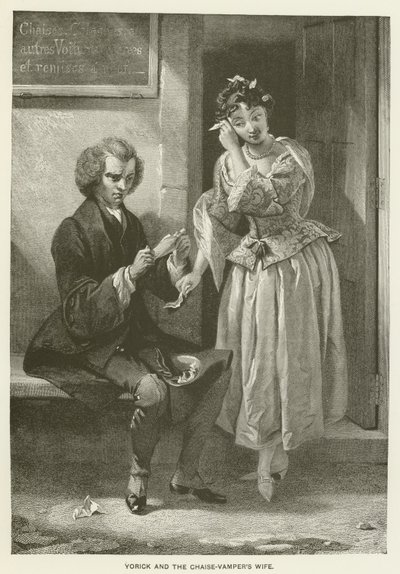 Yorick ja Chaise-Vampersin vaimo tekijältä after Charles Robert Leslie