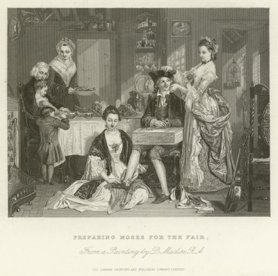 Mooseksen valmistaminen messuille tekijältä after Daniel Maclise