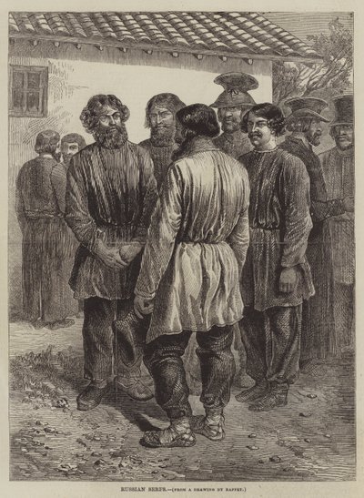 Venäjän maaorjia tekijältä after Denis Auguste Marie Raffet