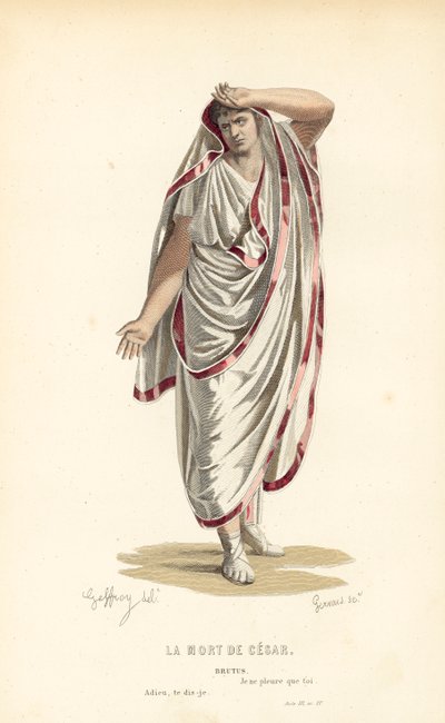 Caesarin kuolema, Brutus tekijältä after Edmond A.F. Geffroy