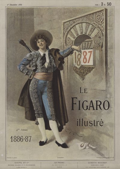 Le Figaro Illustre -lehden kansi, 1. joulukuuta 1886. tekijältä after Emile Antoine Bayard