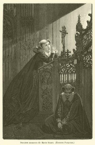 Marie Stuartin viimeiset hetket, Etienne Pasquier tekijältä after Emile Antoine Bayard