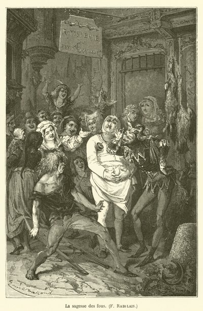 Hölmöjen viisaus, F Rabelais. tekijältä after Emile Antoine Bayard