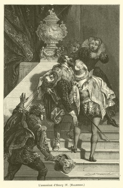 Lassassinat dHenry IV, Malherbe tekijältä after Emile Antoine Bayard