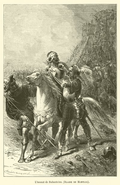 Lassaut de Rabasteins, Blaise de Montluc tekijältä after Emile Antoine Bayard