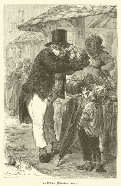 Les Melons, Frederic Soulie tekijältä after Emile Antoine Bayard
