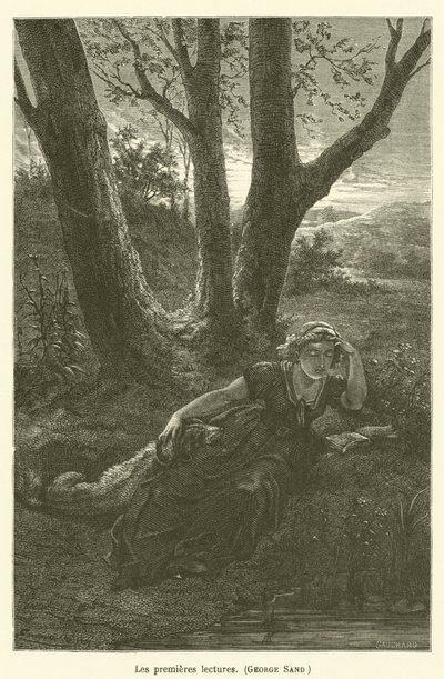 Ensimmäiset lukemat, George Sand tekijältä after Emile Antoine Bayard