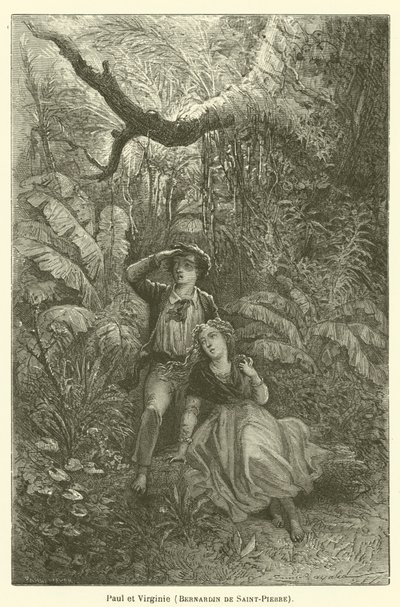 Paul ja Virginie, Bernardin de Saint-Pierre tekijältä after Emile Antoine Bayard