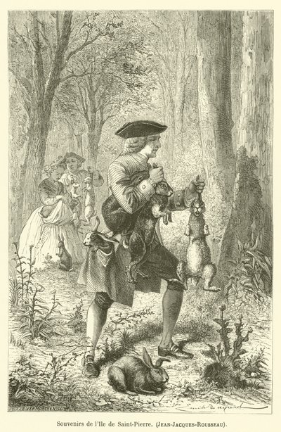 Matkamuistoja Saint-Pierren saarelta, Jean-Jacques-Rousseau tekijältä after Emile Antoine Bayard
